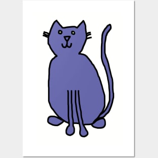 Very Peri the Periwinkle Blue Cat Color of the Year 2022 Posters and Art